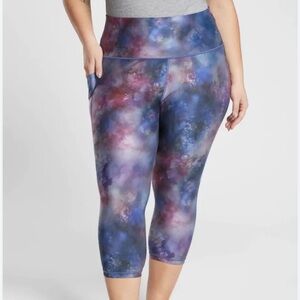 Athleta Salutation Stash Pocket II Supernova Capri leggings 1X